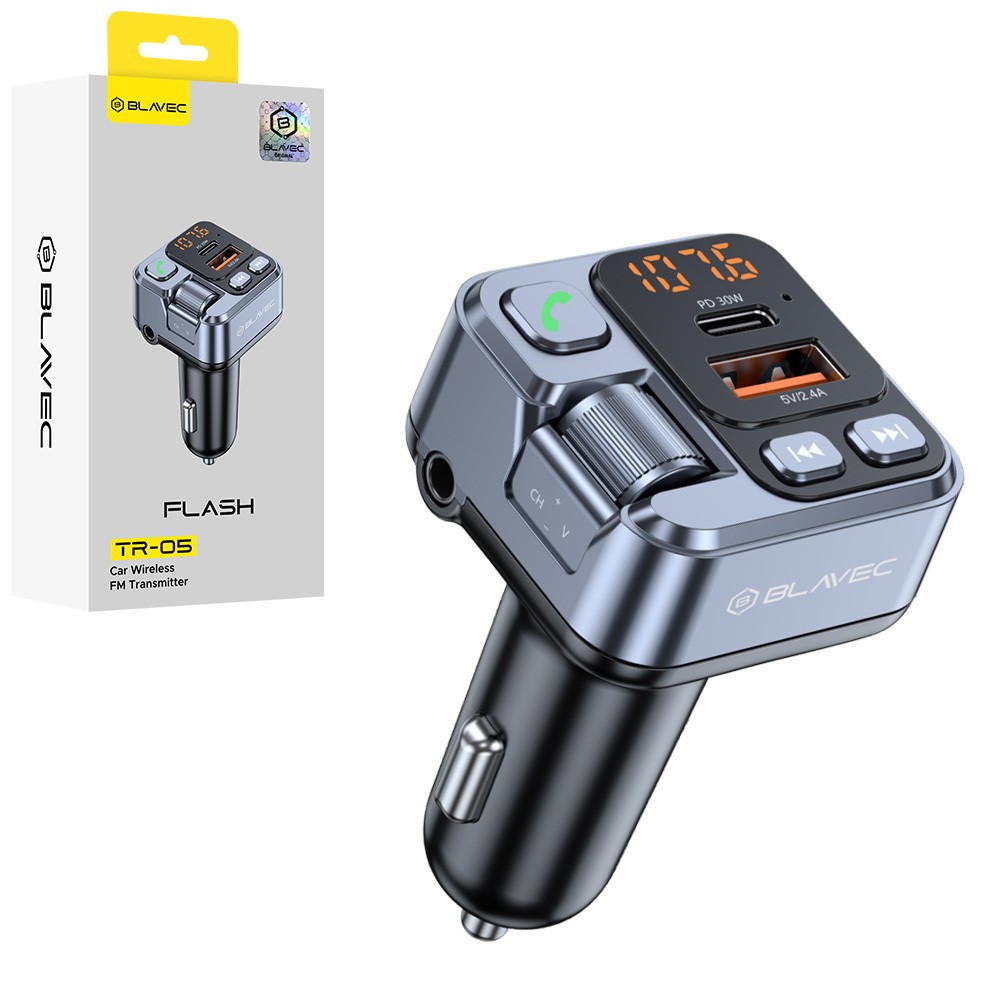 Blavec Transmiter FM TR-05 30W USB-C Bluetooth czarny Motorola Moto G54 5G Power