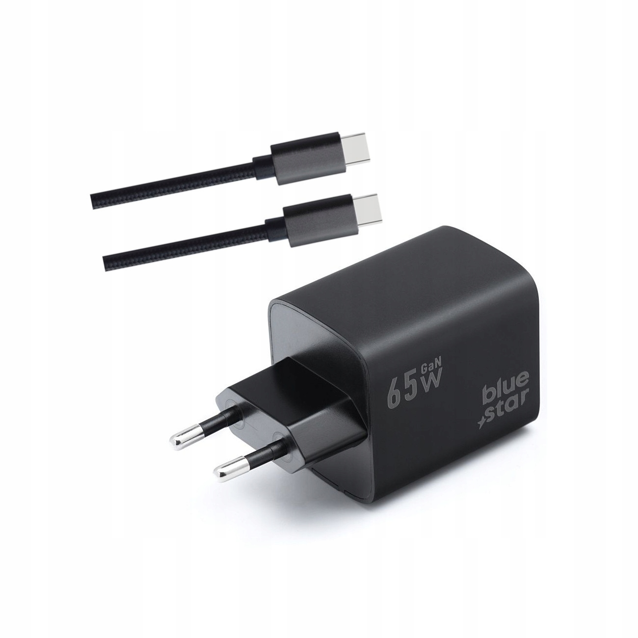 Szybka �adowarka 65W BLUE STAR z d�ugim kablem 2m USB-C do telefonu 3 wej�cia czarna Samsung Galaxy A25 5G / 2