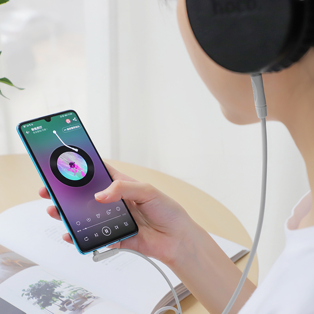 Borofone Kabel AUX BL4 jack 3,5mm/ jack 3,5 mm szary 1m / 4