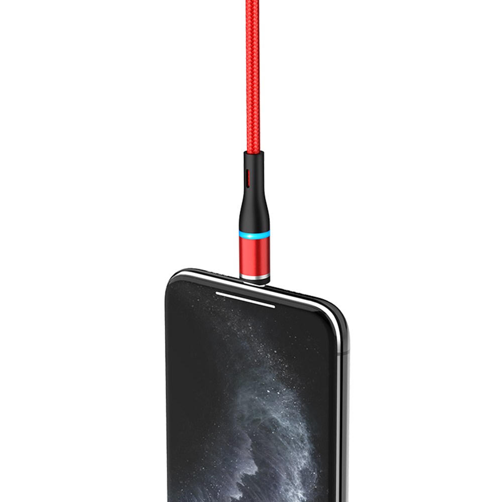 Borofone Kabel BU16 Skill 8-pin czerwony magnetyczny 2,4A 1,2m / 3