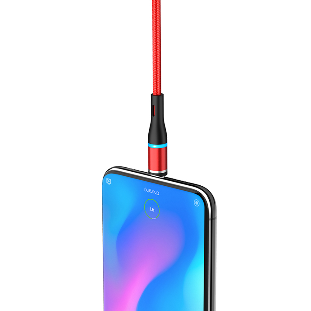 Borofone Kabel BU16 Skill typ-C czerwony magnetyczny 2,4A 1,2m / 3