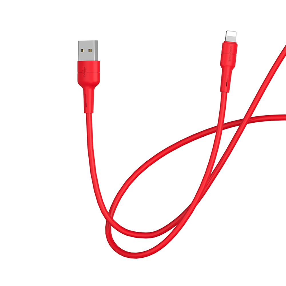 Borofone Kabel BX30 Silicone 8-pin czerwony 2,4A 1m / 2
