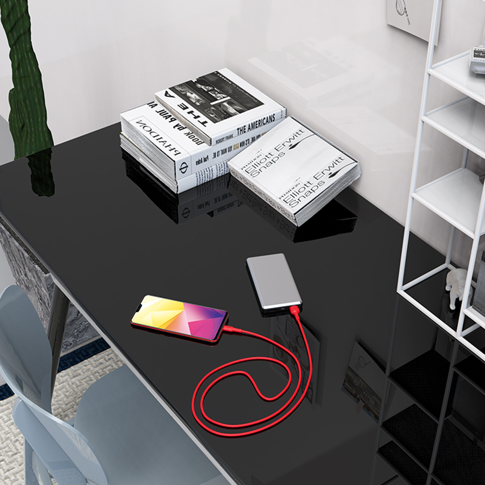 Borofone Kabel BX30 Silicone micro bia�y 2,4A 1m / 3