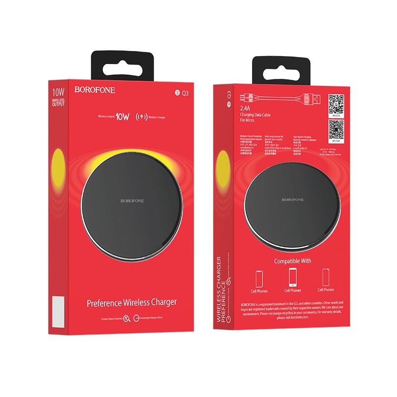 Borofone �adowarka indukcyjna BQ3 Preference czarna / 4