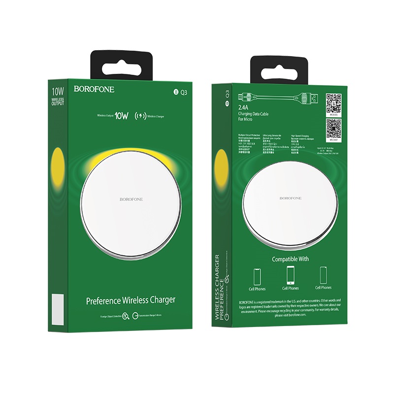 Borofone �adowarka indukcyjna BQ3 Preference srebrna / 5