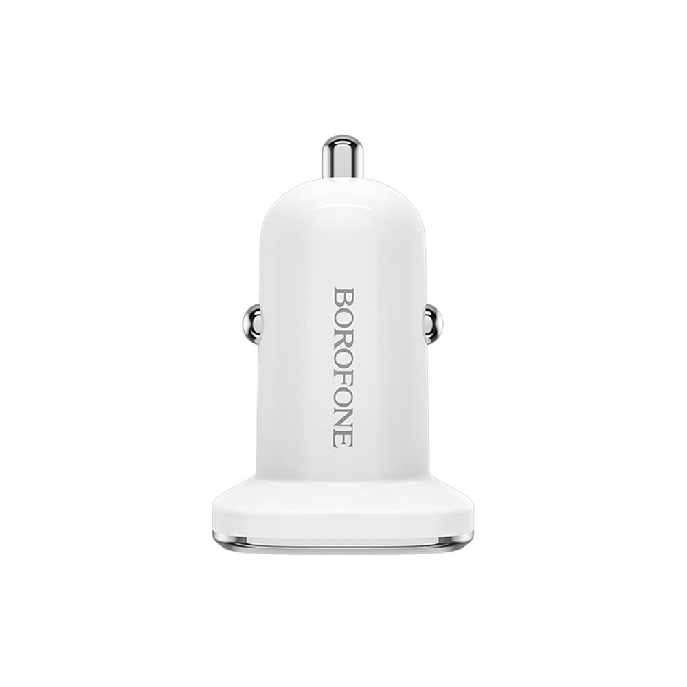 Borofone �adowarka samochodowa BZ12 Lasting 2USB 2,4A bia�a