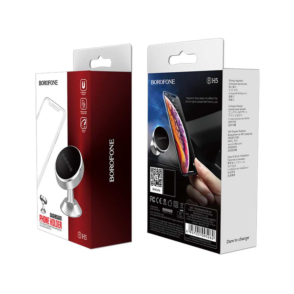 Borofone Uchwyt samochodowy BH5 Platinum srebrny magnetyczny na desk� / 6