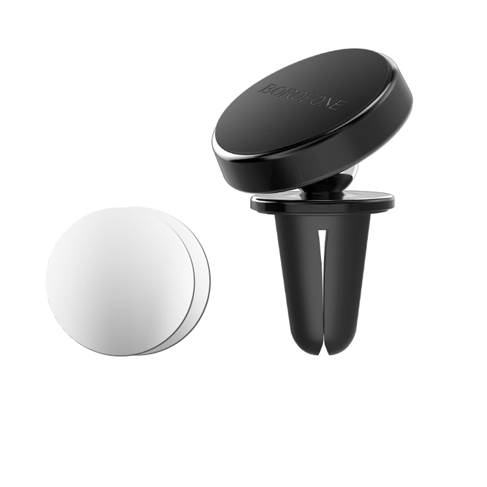 Borofone Uchwyt samochodowy BH6 Platinum czarny magnetyczny do kratki