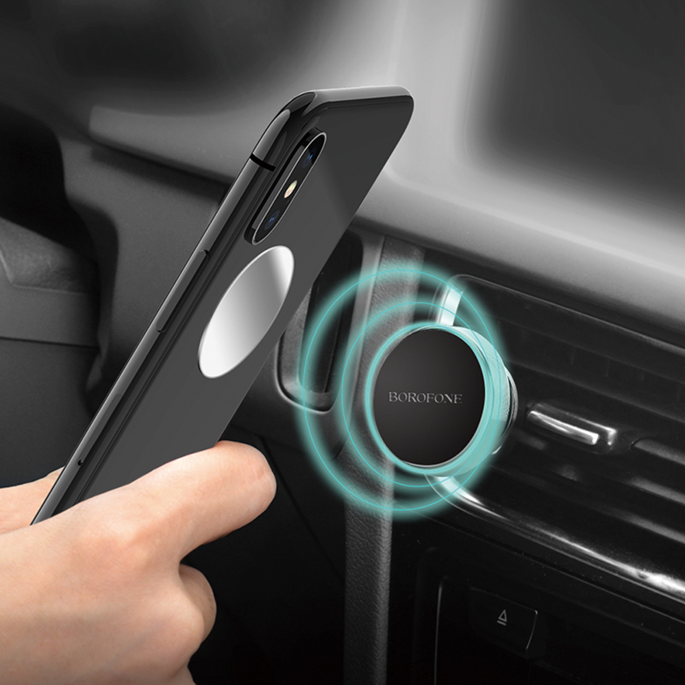 Borofone Uchwyt samochodowy BH6 Platinum srebrny magnetyczny do kratki / 3