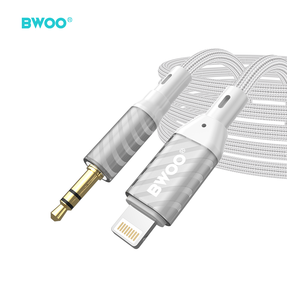 BWOO AUX073 kabel AUX Lightning - jack 3.5mm audio szry / 4