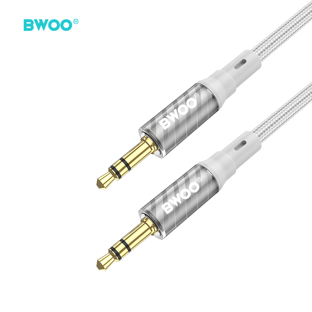 BWOO AUX075 kabel AUX jack 3.5mm - jack 3.5mm audio szary / 2