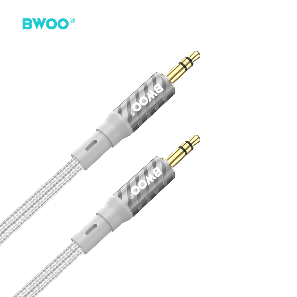 BWOO AUX075 kabel AUX jack 3.5mm - jack 3.5mm audio szary / 3