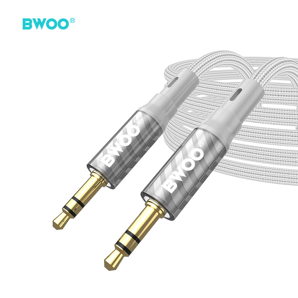 BWOO AUX075 kabel AUX jack 3.5mm - jack 3.5mm audio szary / 4