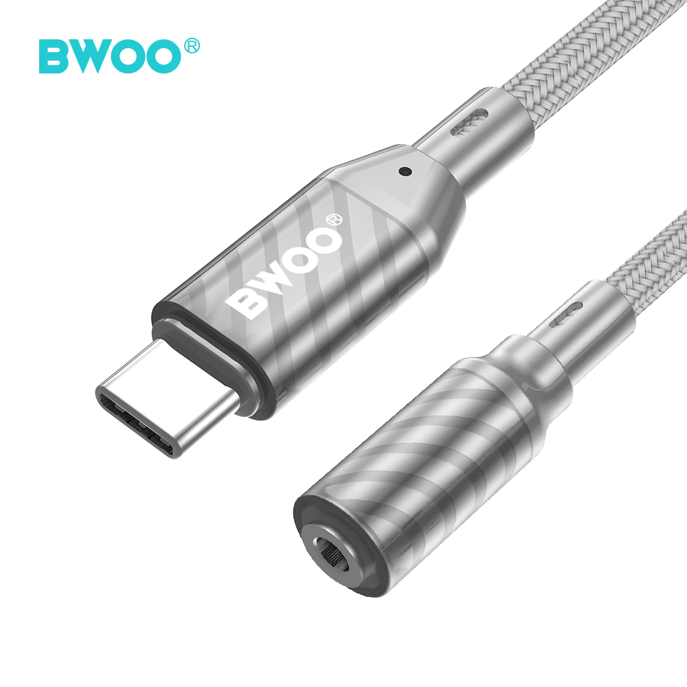 BWOO BZ65 adapter USB-C - jack 3.5mm szary / 4