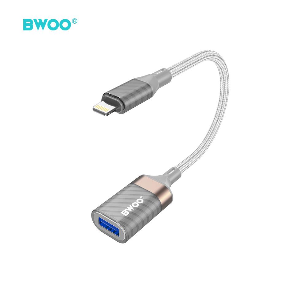 BWOO BZ70 adapter Lightning - USB szary / 4