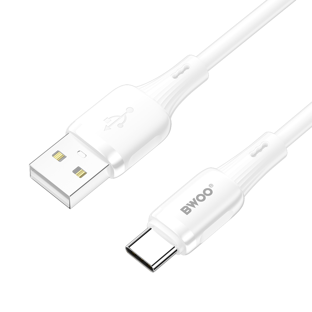 BWOO kabel 3A silikonowy X329C USB-C 3A 1m bia�y / 2