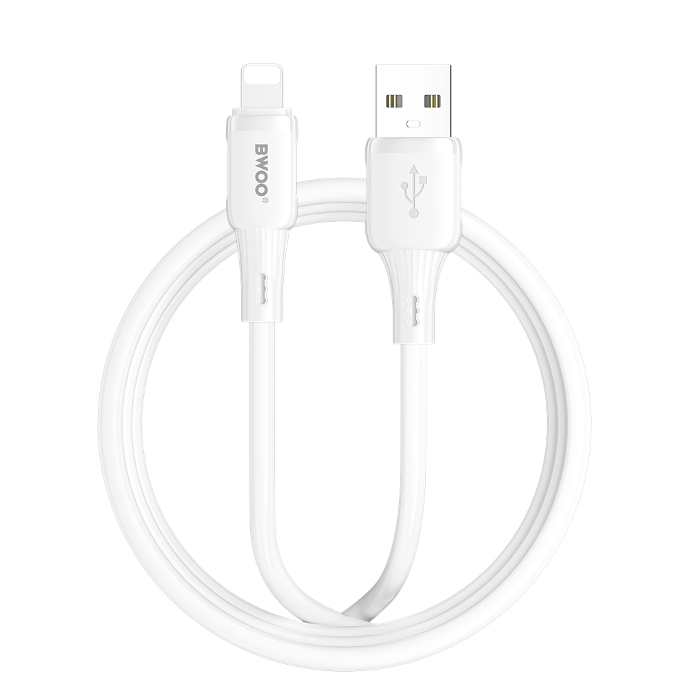 BWOO kabel 3A silikonowy X329L usb-c - lightning 3A 1m bia�y