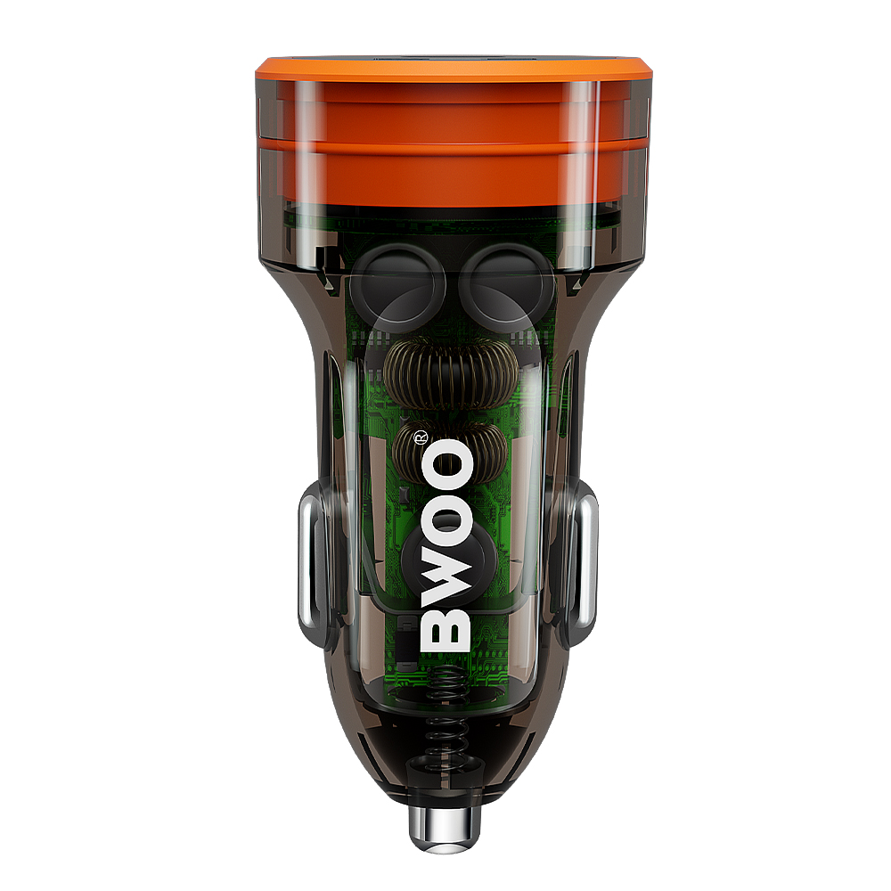 BWOO �adowarka samochodowa BO-CC85 38W fast transparent car charger QC 18W + PD 20W / 2