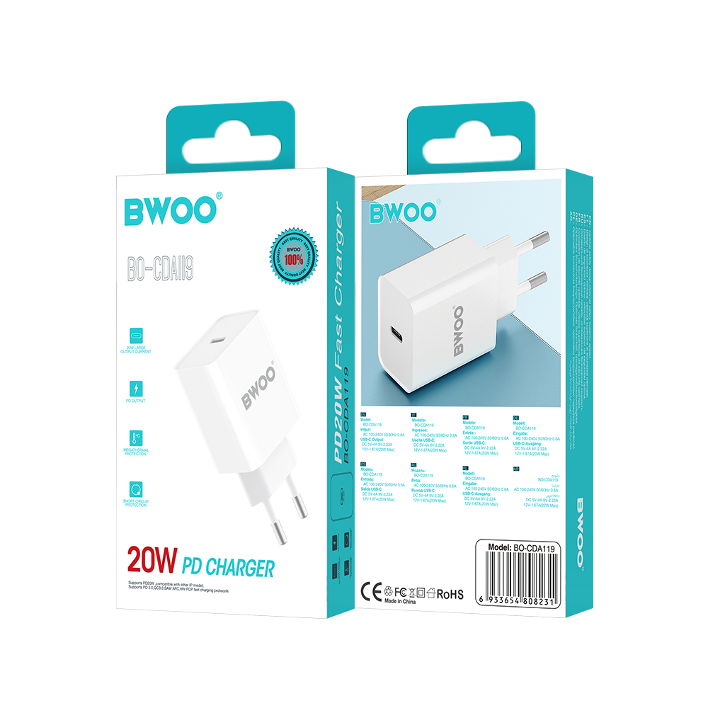 BWOO �adowarka sieciowa BO-CDA119 20W wall charger USB-C / 6