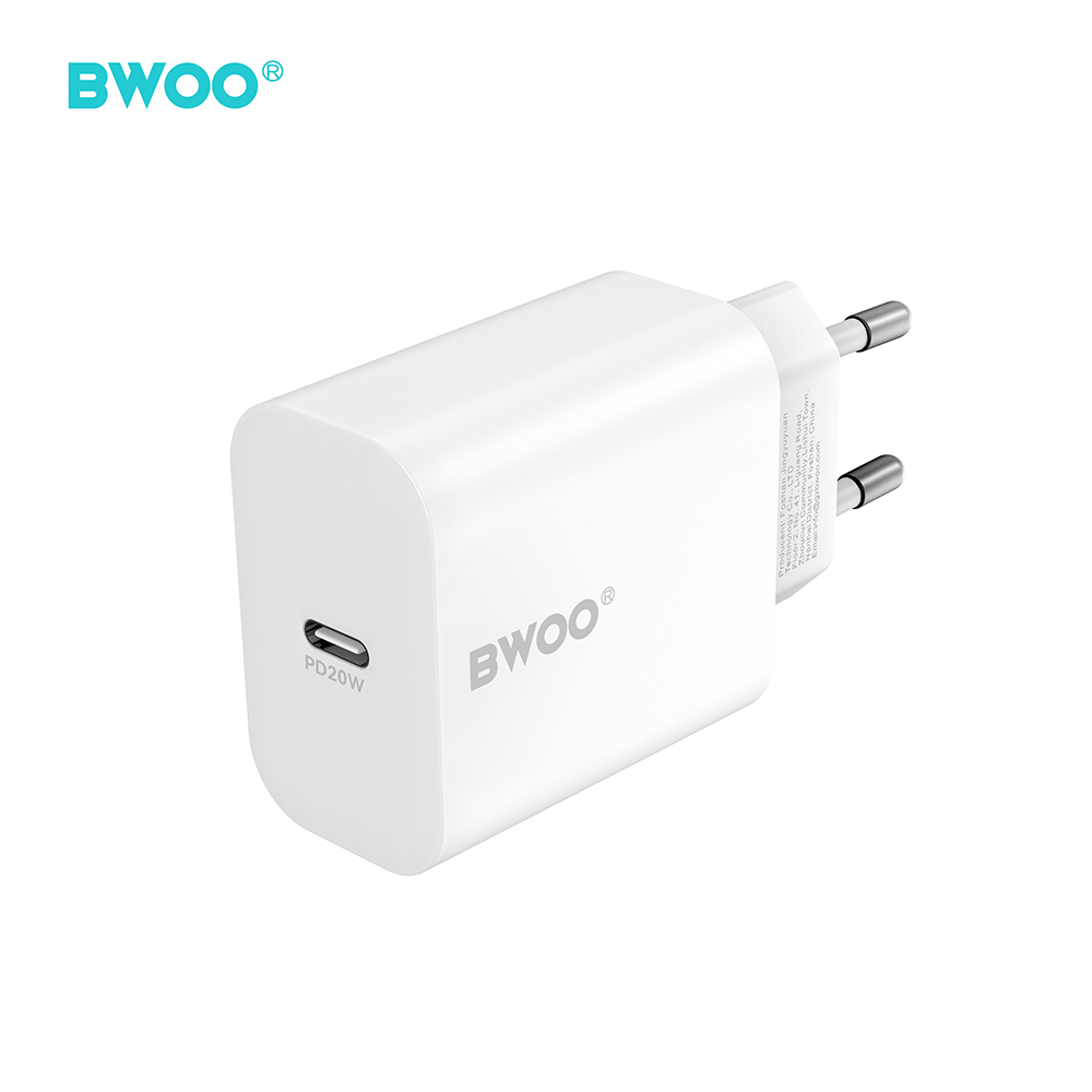 BWOO �adowarka sieciowa CDA233 PD 20W 1x USB-C bia�a + kabel USB-C - USB-C / 2