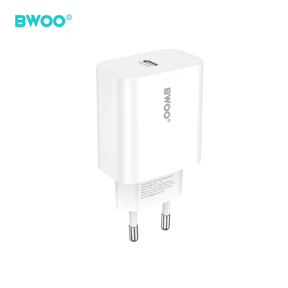 BWOO �adowarka sieciowa CDA233 PD 20W 1x USB-C bia�a + kabel USB-C - USB-C / 4