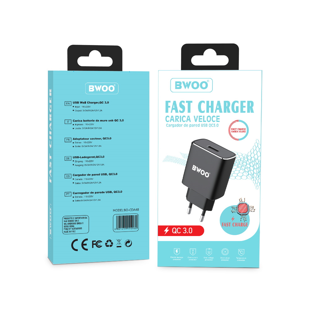 BWOO �adowarka sieciowa CDA48 QC 3.0 1x USB czarna / 4