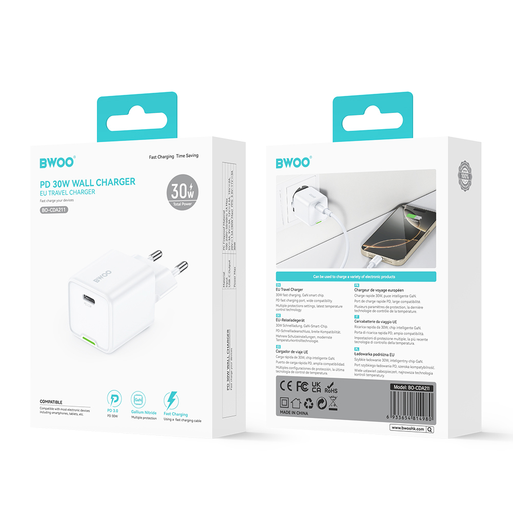 BWOO �adowarka sieciowa GaN 30W z portem USB-C / 4