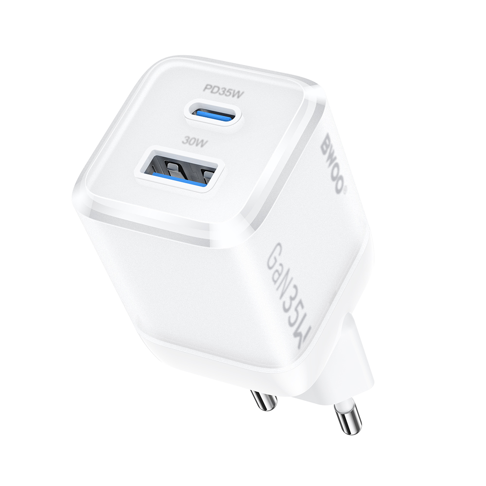 BWOO �adowarka sieciowa GaN CDA222 PD 35W 1 x USB 1 x USB-C bia�a / 3