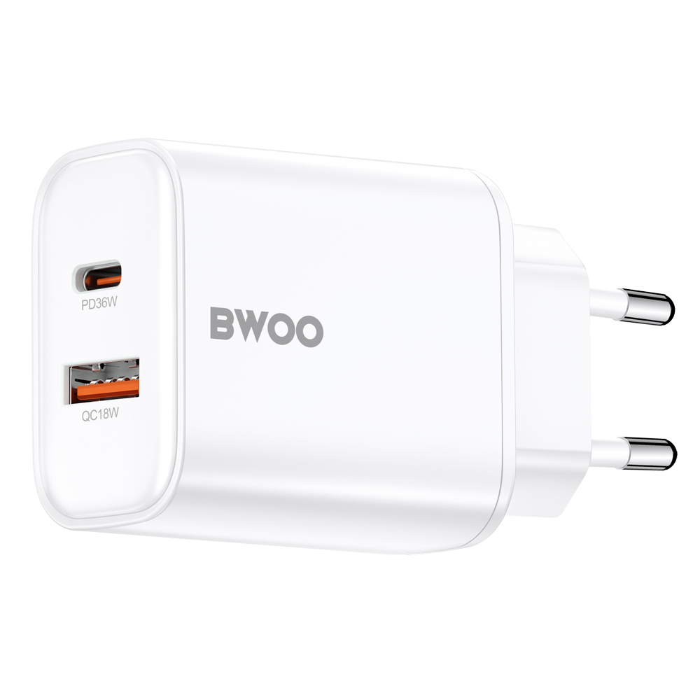 BWOO �adowarka sieciowa PD CDA207 1x USB 1xUSB-C 36W bia�y / 2