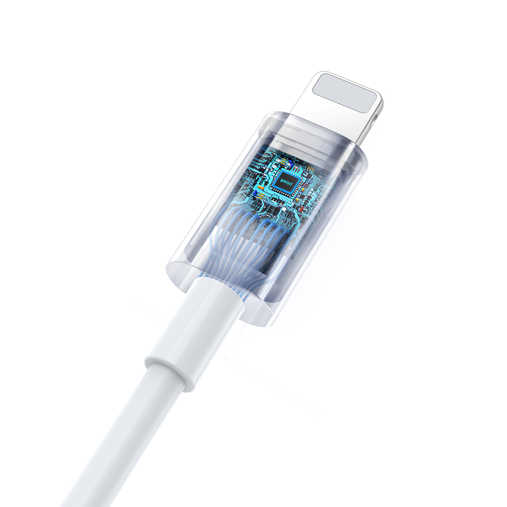 BWOO Przewodowe s�uchawki Lightning z regulacj� g�o�no�ci HF179 bia�e / 2