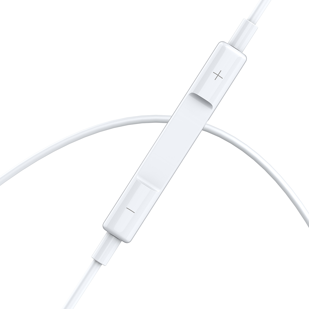 BWOO Przewodowe s�uchawki Lightning z regulacj� g�o�no�ci HF179 bia�e / 3