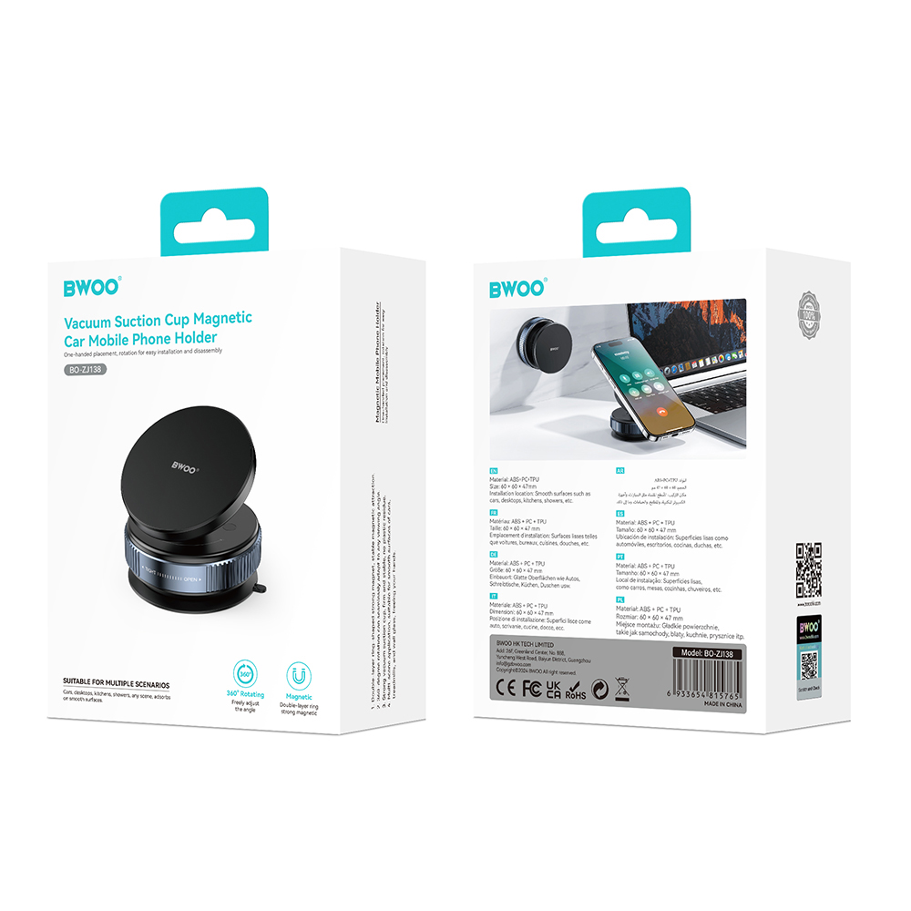 Bwoo uchwyt magnetyczny z przyssawk� do samochodu ZJ138 1m / 5