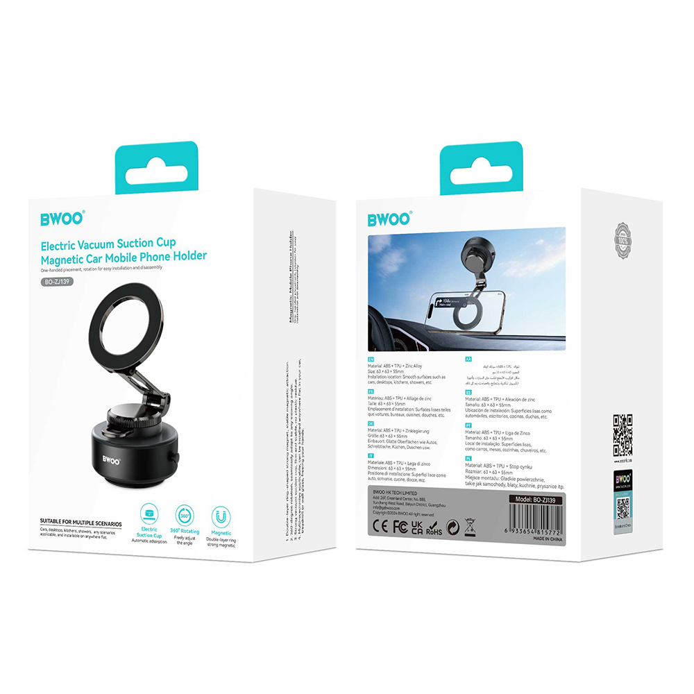 Bwoo uchwyt magnetyczny z przyssawk� do samochodu ZJ139 1m / 4