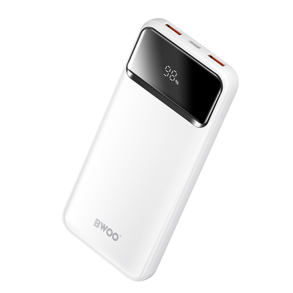 BWOO Ultra cienki power bank 22,5W, 10000 mAh, bia�y / 2