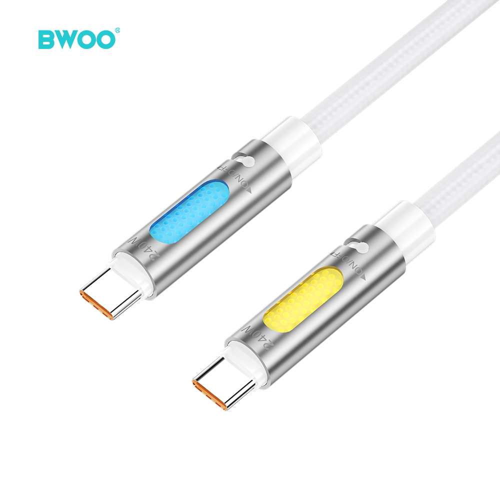 BWOO X325C-C zapachowy kabel USB-C - USB-C 240W bia�y / 2