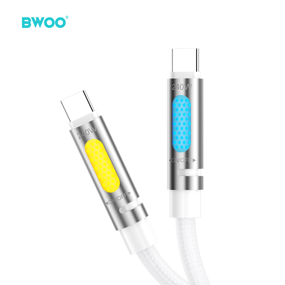 BWOO X325C-C zapachowy kabel USB-C - USB-C 240W bia�y / 3