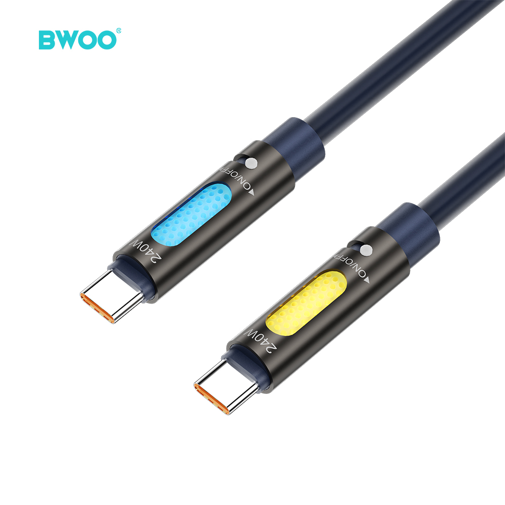 BWOO X325C-C zapachowy kabel USB-C - USB-C 240W czarny / 2