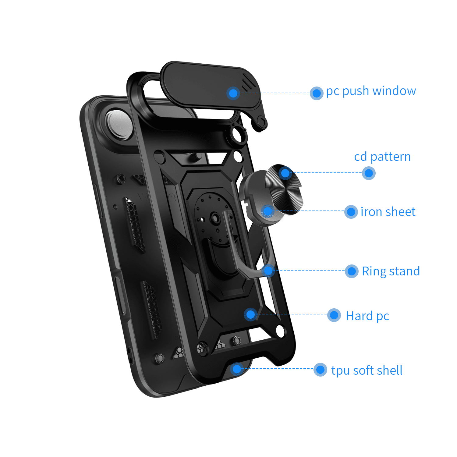 Pokrowiec Camshield Case czarny Apple iPhone 17 Air / 3