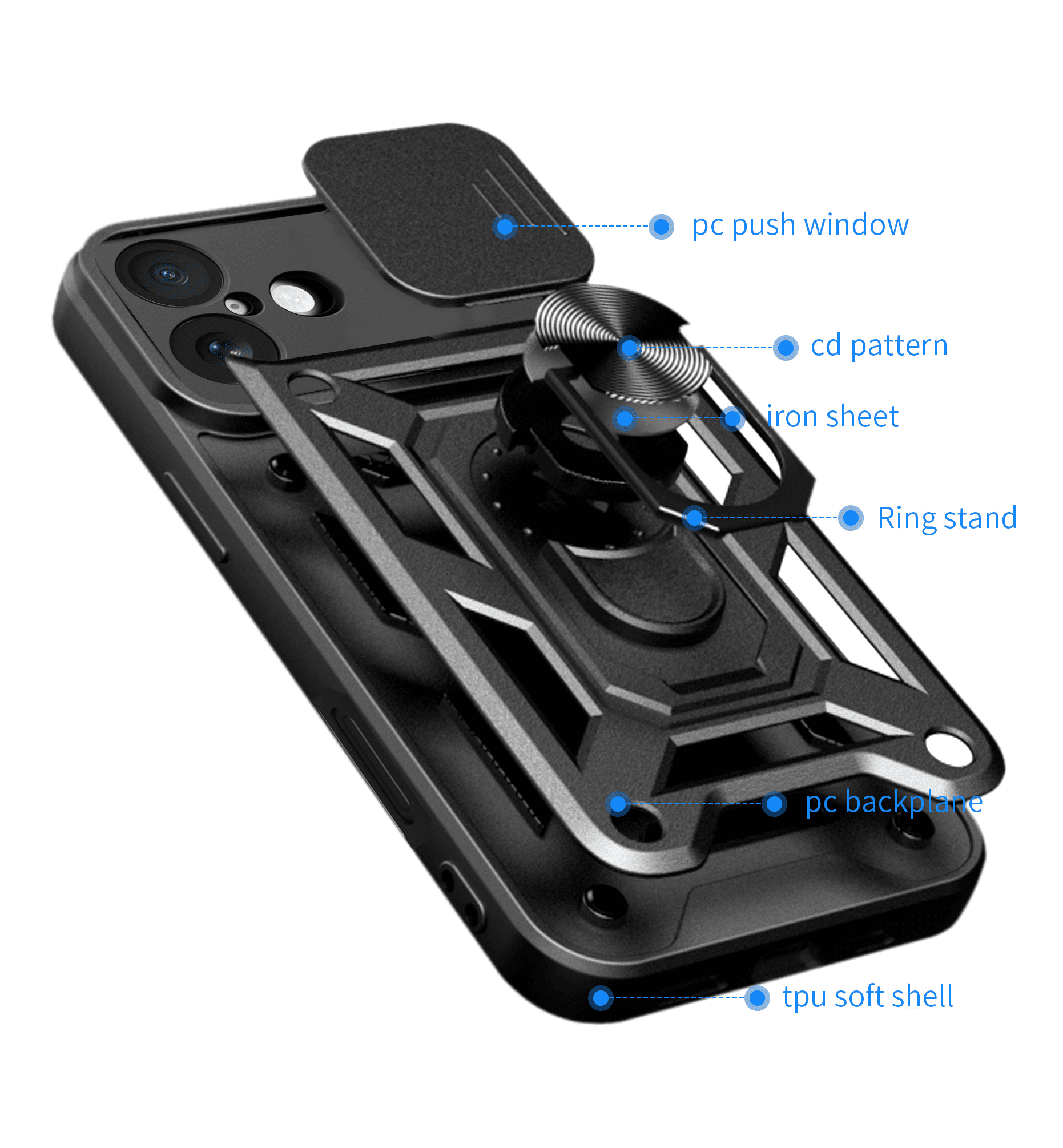 Pokrowiec Camshield Case czarny Apple iPhone 17 / 3