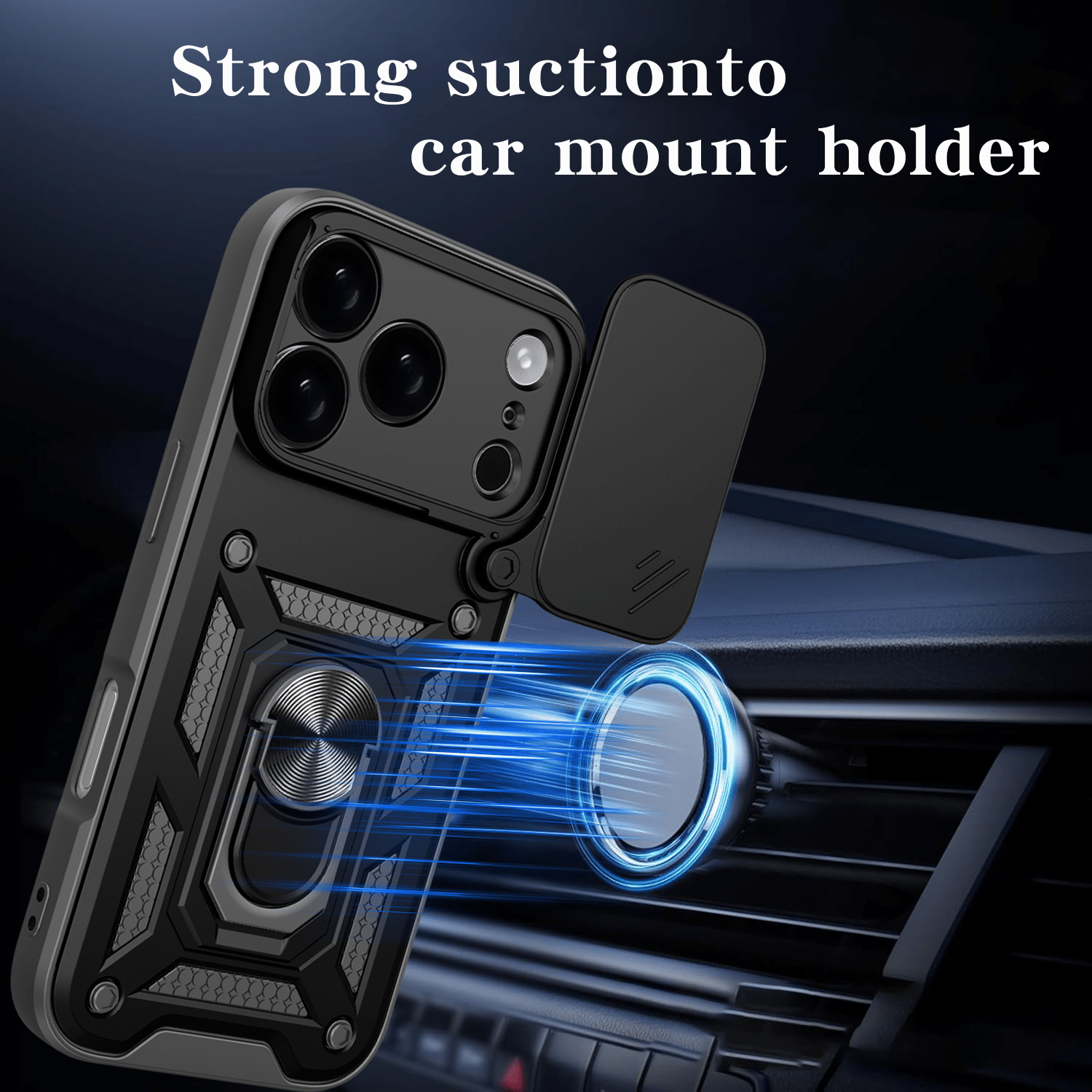 Pokrowiec Camshield Case czarny Apple iPhone 17 Pro / 4