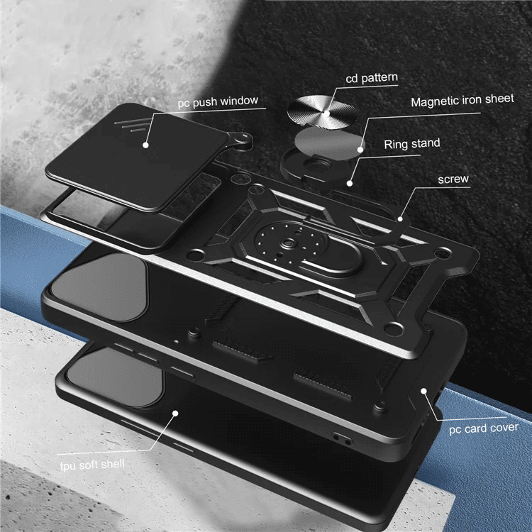 Pokrowiec Camshield Case czarny Motorola Edge 60 Fusion / 4 Pokrowiec Camshield Case czarny Motorola Edge 60 Fusion / 4