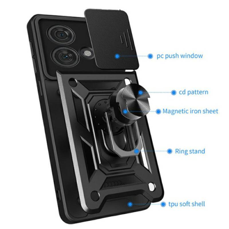 Pokrowiec Camshield Case czarny Oppo A40 / 7