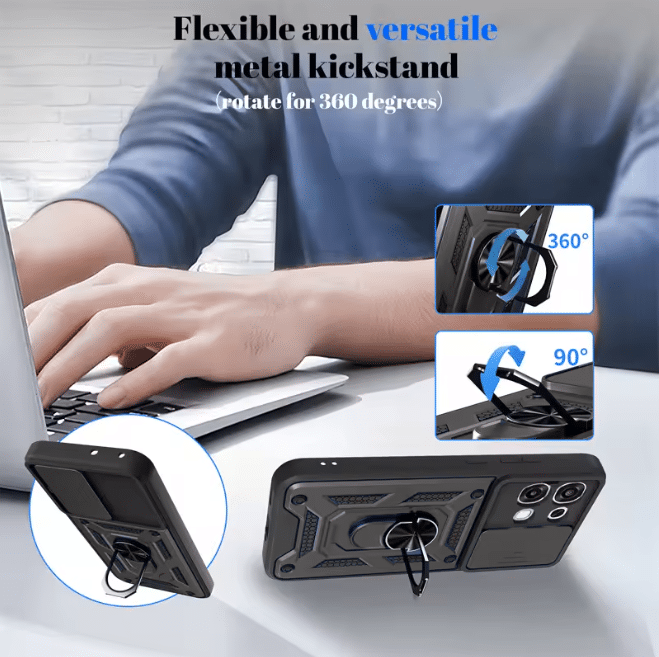 Pokrowiec Camshield Case czarny Oppo A6 Pro 5G / 3