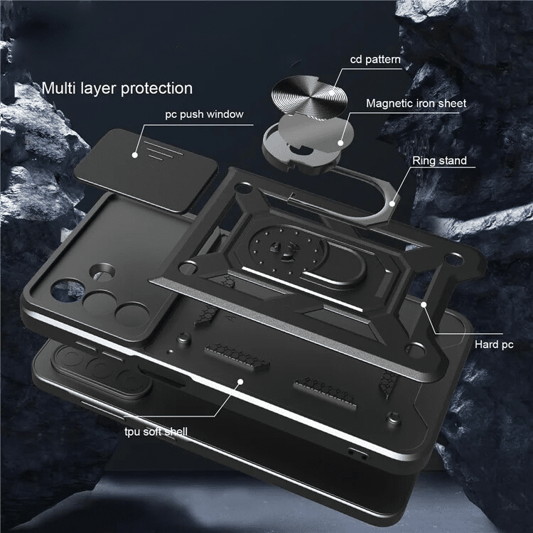 Pokrowiec Camshield Case czarny Samsung Galaxy A26 5G / 3 Pokrowiec Camshield Case czarny Samsung Galaxy A26 5G / 3