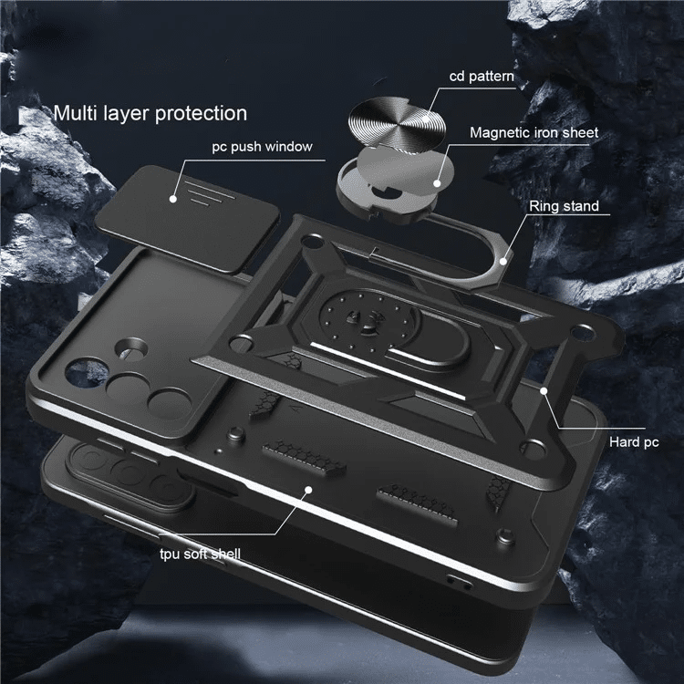 Pokrowiec Camshield Case czarny Samsung Galaxy A26 5G / 7