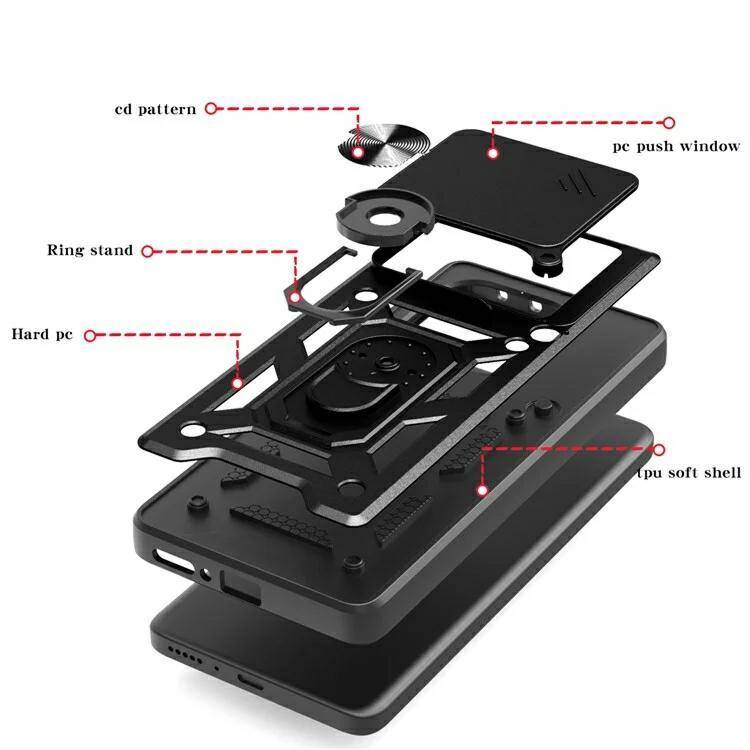 Pokrowiec Camshield Case czarny Xiaomi Redmi Note 14 4G / 7 Pokrowiec Camshield Case czarny Xiaomi Redmi Note 14 4G / 7