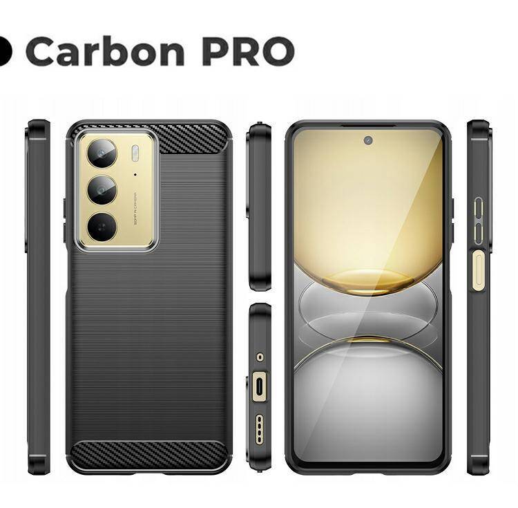 Pokrowiec Carbon Pro czarny Oppo A5 Pro 5G / 4