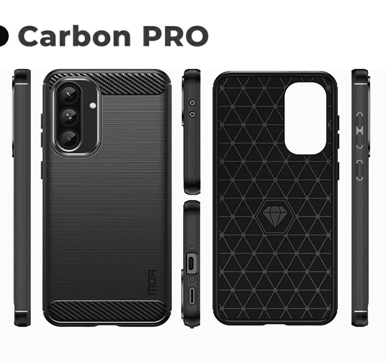 Pokrowiec Carbon Pro czarny Samsung Galaxy A36 5G / 4