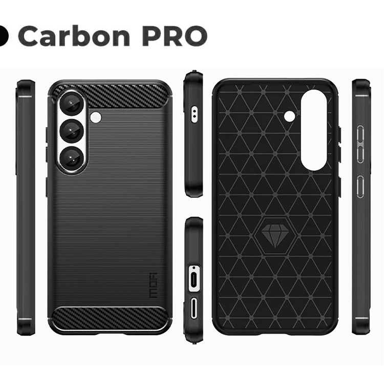 Pokrowiec Carbon Pro czarny Samsung Galaxy S25 Plus / 4