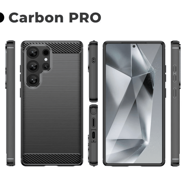 Pokrowiec Carbon Pro czarny Samsung Galaxy S25 Ultra / 4